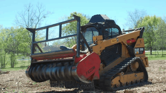 Forestry mulcher head clearing land in Henderson County NC